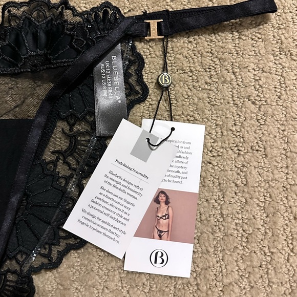 Bluebella Ina Open-Back Brief - Black - Size 12 - Picture 6 of 10